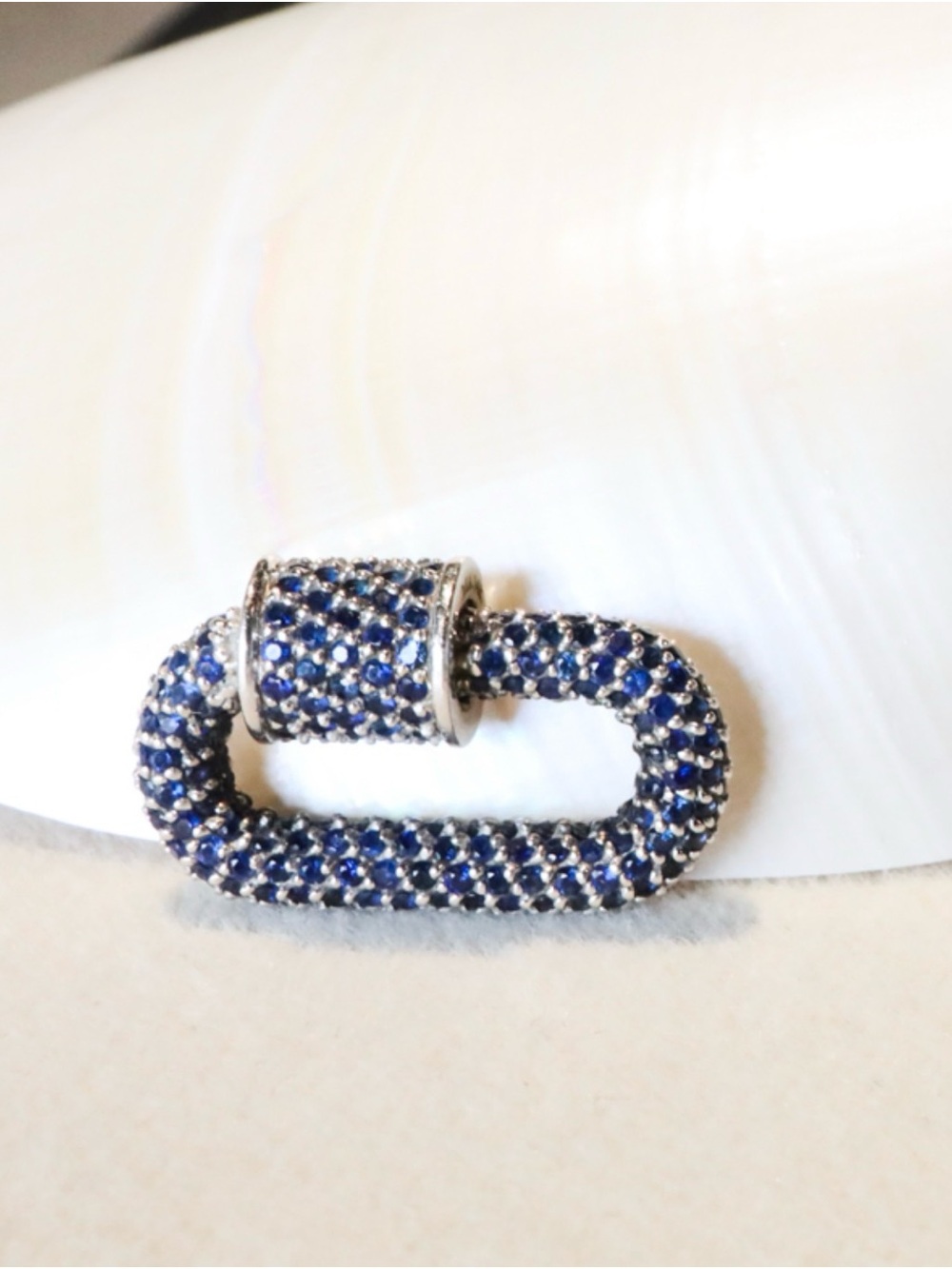 Allstone chubby babylock in blue sapphires - authentic Marla Aaron